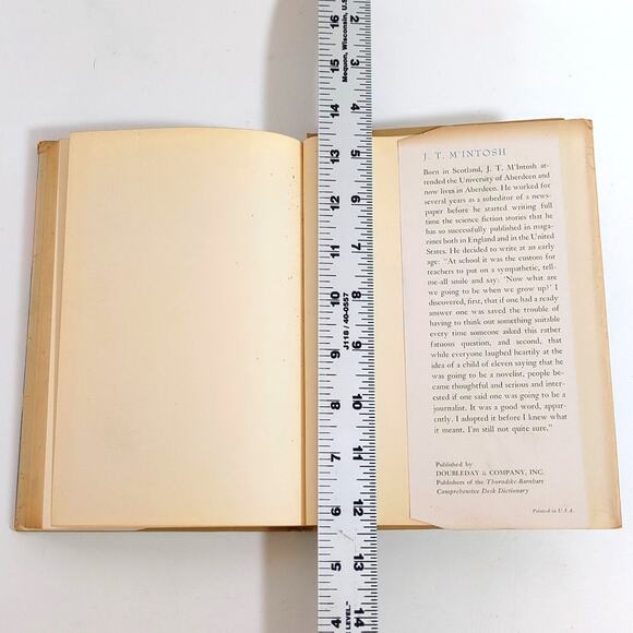 World Out of Mind J.T. M'Intosh 1953 Doubleday Book Club Edition HC DJ Sci-Fi - Picture 6 of 7